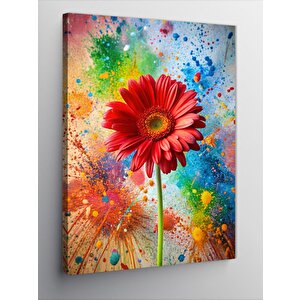 Kanvas Tablo Kırmızı Çiçek 100x140 cm