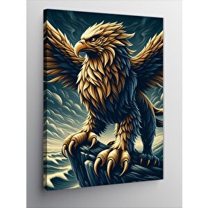 Kanvas Tablo Kanatlı Aslan Gövdeli Kartal 50x70 cm