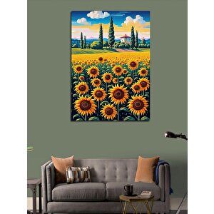 Kanvas Tablo Günebakan Ayçiçeği Tarlası 70x100 cm