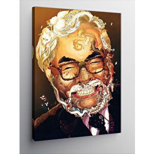 Kanvas Tablo Hayao Miyazaki Ve Karakterleri 100x140 cm