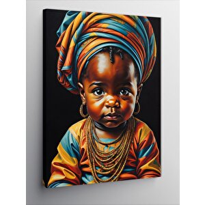 Kanvas Tablo Afrika Yerlisi Çocuk 100x140 cm