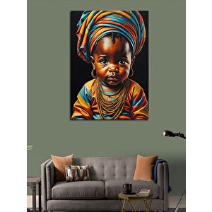 Kanvas Tablo Afrika Yerlisi Çocuk 100x140 cm