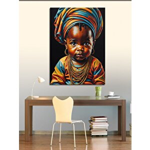 Kanvas Tablo Afrika Yerlisi Çocuk 100x140 cm