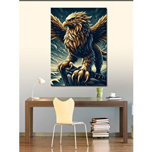 Kanvas Tablo Kanatlı Aslan Gövdeli Kartal 100x140 cm