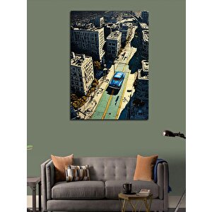 Kanvas Tablo Arabalar Ve Şehirler 50x70 cm