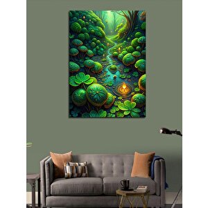 Kanvas Tablo Nilüfer Çiçeği Ve Nehir 100x140 cm