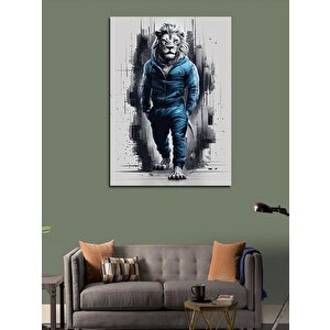 Kanvas Tablo Eşofmanlı Aslan 70x100 cm