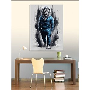 Kanvas Tablo Eşofmanlı Aslan 70x100 cm