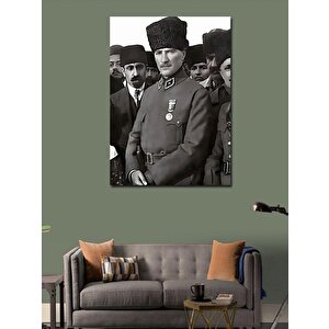 Kanvas Tablo Siyah Beyaz Atatürk 100x140 cm