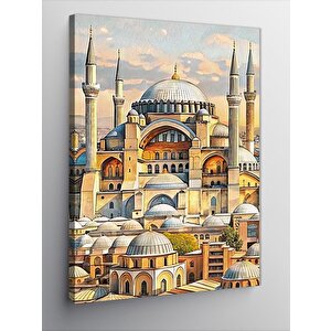 Kanvas Tablo Yağlı Boya Sultanahmet Camii 70x100 cm