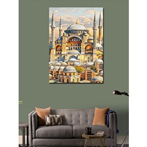 Kanvas Tablo Yağlı Boya Sultanahmet Camii 70x100 cm