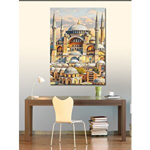 Kanvas Tablo Yağlı Boya Sultanahmet Camii 70x100 cm