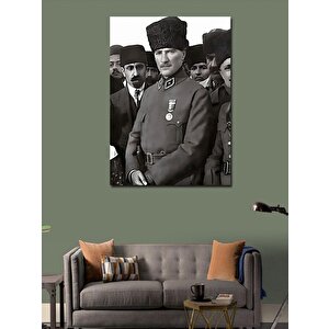 Kanvas Tablo Siyah Beyaz Atatürk 70x100 cm
