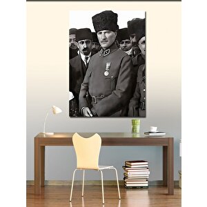 Kanvas Tablo Siyah Beyaz Atatürk