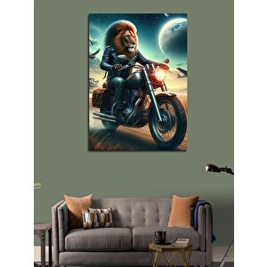Kanvas Tablo Aslan Ve Chopper 100x140 cm