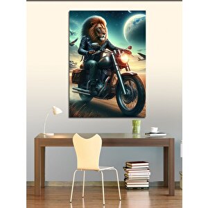 Kanvas Tablo Aslan Ve Chopper 100x140 cm