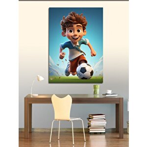 Kanvas Tablo Futbol Oynayan Çocuk 70x100 cm