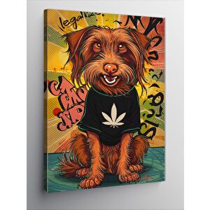 Kanvas Tablo Barışçıl T-shirt Lü Köpek 70x100 cm