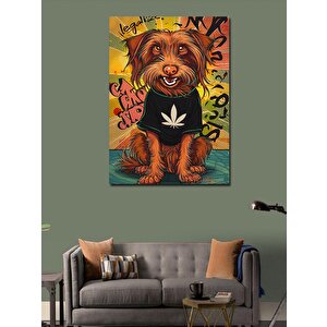 Kanvas Tablo Barışçıl T-shirt Lü Köpek 70x100 cm