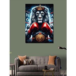 Kanvas Tablo Şampiyon Boksör Aslan 50x70 cm