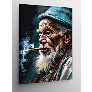Kanvas Tablo Sigara İçen Adam 100x140 cm