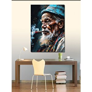 Kanvas Tablo Sigara İçen Adam 100x140 cm