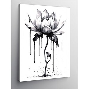 Kanvas Tablo Yaralı Beyaz Çiçek 70x100 cm