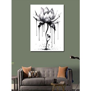 Kanvas Tablo Yaralı Beyaz Çiçek 70x100 cm