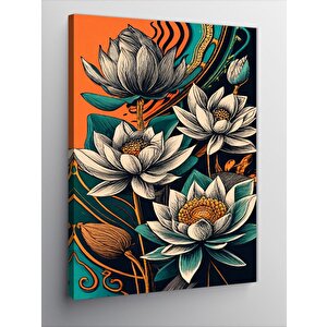 Kanvas Tablo Nilüfer Çiçeği 70x100 cm