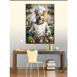 Kanvas Tablo Aşçı Köpek 50x70 cm