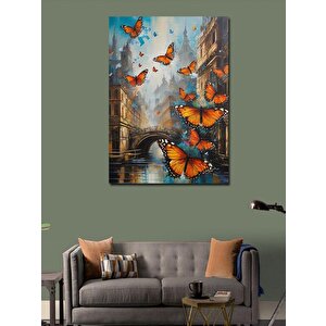 Kanvas Tablo Venedik Ve Kelebekler 50x70 cm