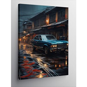 Kanvas Tablo Klasik Araba Çizimi 50x70 cm