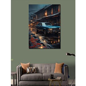 Kanvas Tablo Klasik Araba Çizimi 50x70 cm