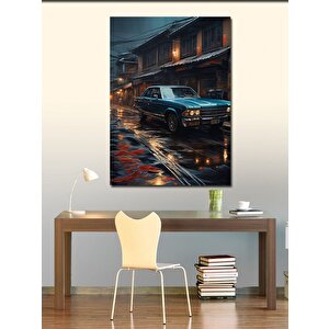 Kanvas Tablo Klasik Araba Çizimi 50x70 cm