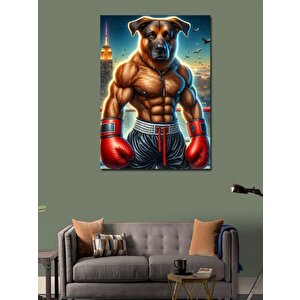Kanvas Tablo Kaslı Boksör Köpek 70x100 cm