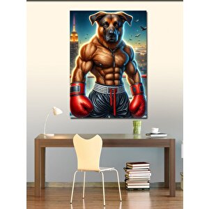 Kanvas Tablo Kaslı Boksör Köpek 70x100 cm