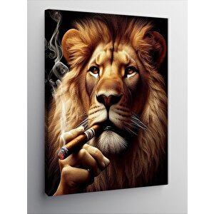 Kanvas Tablo Puro İçen Aslan 50x70 cm