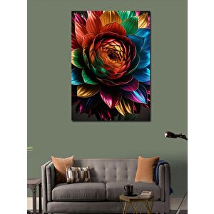 Kanvas Tablo Renkli Çiçek 70x100 cm