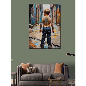 Kanvas Tablo Dövmeli Cocuk 70x100 cm