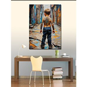 Kanvas Tablo Dövmeli Cocuk 70x100 cm