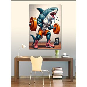 Kanvas Tablo Halter Kaldıran Köpek Balığı 50x70 cm