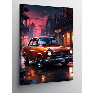 Kanvas Tablo Turuncu Klasik Araba 70x100 cm