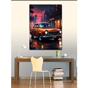 Kanvas Tablo Turuncu Klasik Araba 70x100 cm