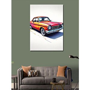Kanvas Tablo Turuncu Klasik Araba 70x100 cm
