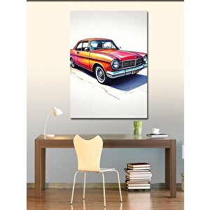 Kanvas Tablo Turuncu Klasik Araba 70x100 cm