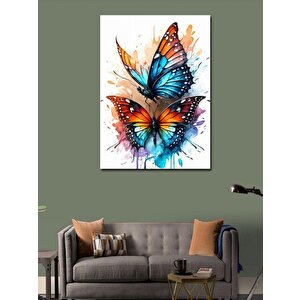 Kanvas Tablo Renkli Kelebekler 100x140 cm