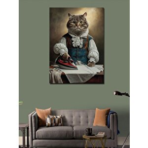 Kanvas Tablo Ütü Yapan Kedi 50x70 cm