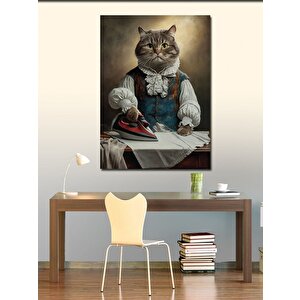 Kanvas Tablo Ütü Yapan Kedi 70x100 cm