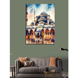 Kanvas Tablo Sultan Ahmet Camii Avlusu Ve Şadırvan 100x140 cm