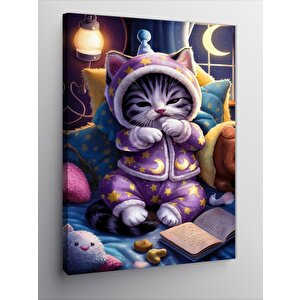 Kanvas Tablo Bebek Kedi 70x100 cm